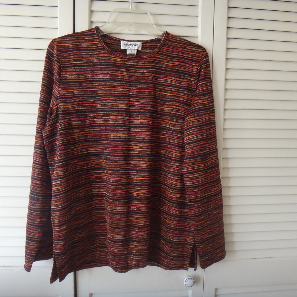 Easy Spirit Womens Sweater CrewNeck LongSleeve PullOver Size L